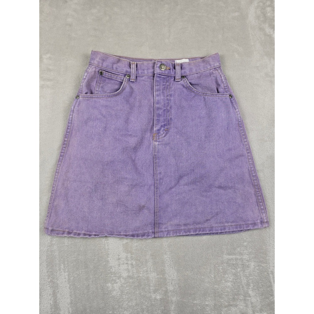 Vintage Calvin Klein Denim Skirt Youth Girls 14 Purple Made in USA *Read
